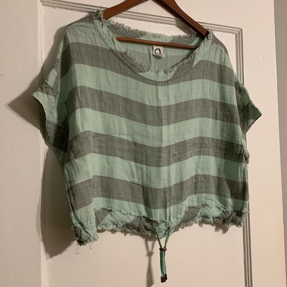 ✨ Anthropologie Breezy Frayed Crop Top - Picture 3 of 6